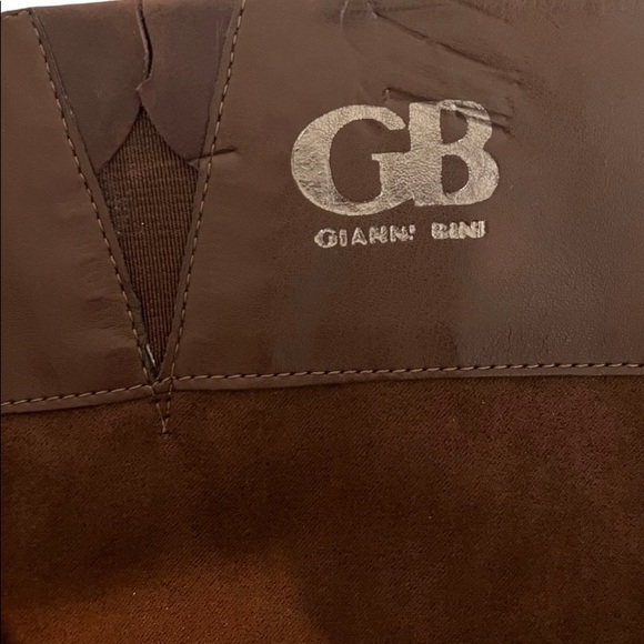 Gianni Bini mid-calf boots. Brown leather with buckle accents. - Picture 5 of 8